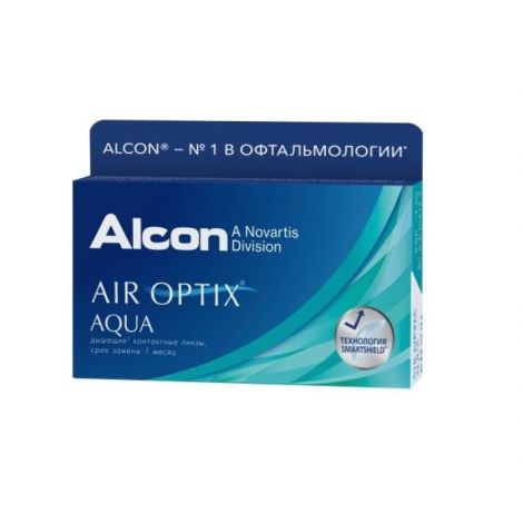 Алкон линзы контактные Эйр оптикс Аква плановой замены +5,50 № 3