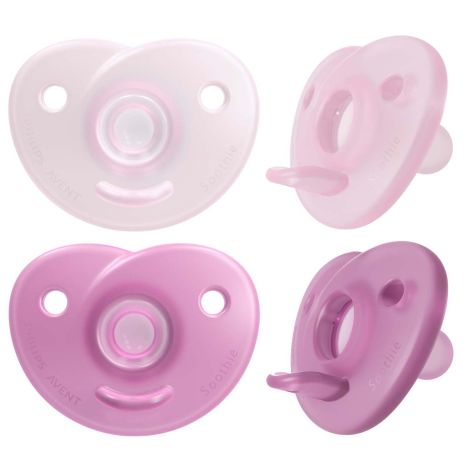 Авент пустышка силиконовая ортодонт. с щитком-нагубником с футл. 0-6мес № 2 SCF099/22