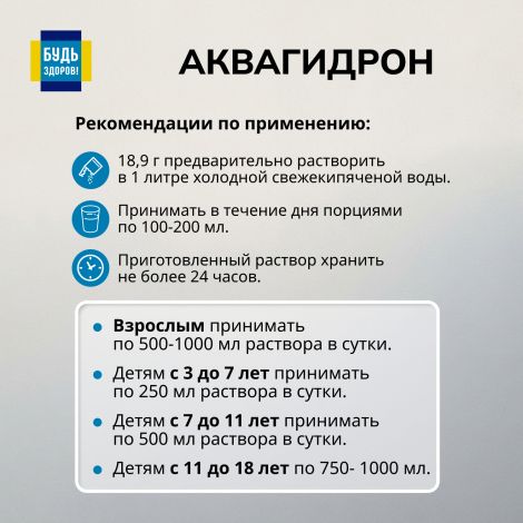 Будь Здоров! Аквагидрон саше 18,9г № 20 №2