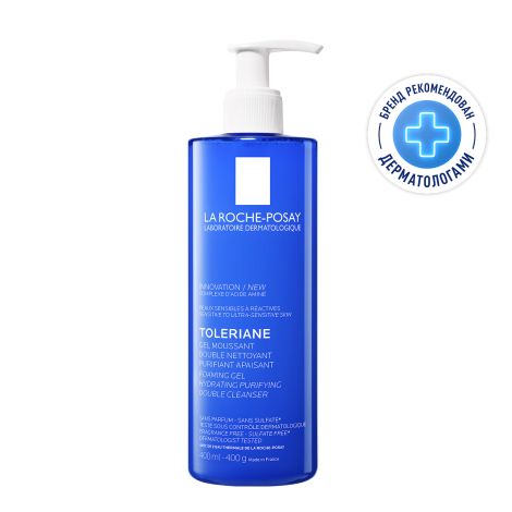 Ля Рош-Позе Толеран Очищающая гель-пенка для умывания лица двойного действия 400мл