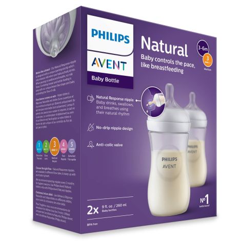 Авент бутылочка для кормления нэчрал респонс 260мл № 2  / SCY903 / 02 №3