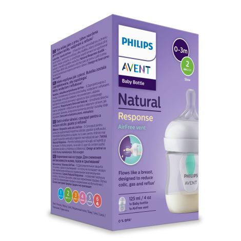 Филипс Авент бутылочка Нейчерал Респонс с клапаном Аэрфри 0мес+ 125мл № 1 SCY670 / 01 №4