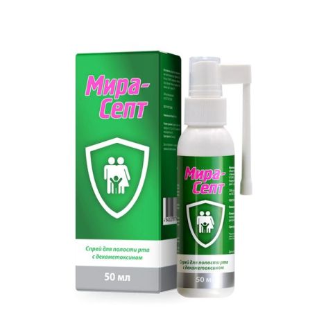 Мирасепт с декаметоксином устройством для полости рта 50мл