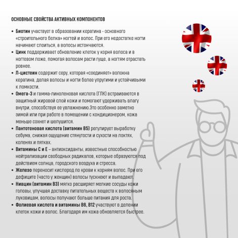 Грассберг Кожа Волосы Ногти капсулы массой 748 мг № 60 №3