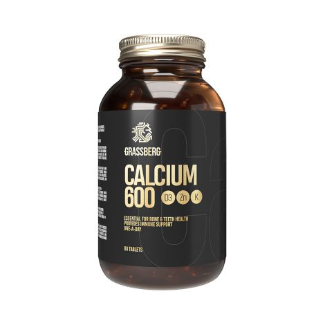 Грассберг кальциум 600+D3+Zn+Витамин K таблетки массой 1905мг № 60