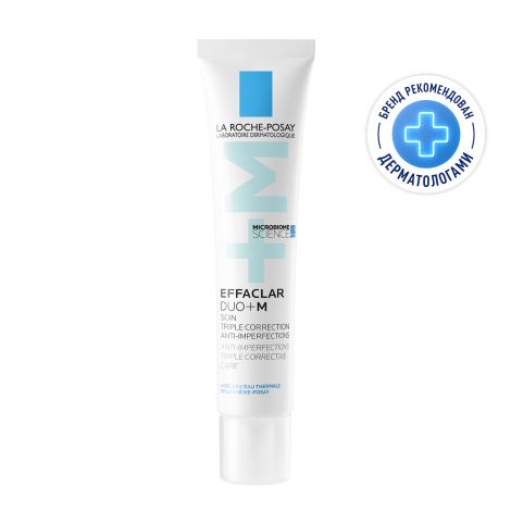 Ля Рош-Позе Эфаклар Дуо+M Тройной корректирующий крем-гель для проблемной кожи лица от прыщей, угрей и постакне 40мл