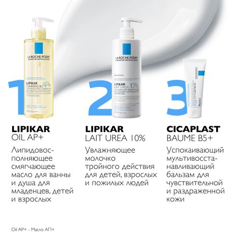Ля Рош-Позе Липикар Лаит Уреа 10% Увлажняющее молочко для тела тройного действия с мочевиной, для сухой и очень сухой кожи 400мл №7