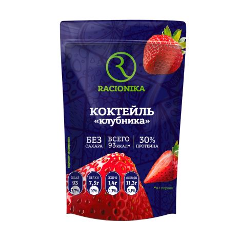 Рационика Диет коктейль диетический клубника 275г