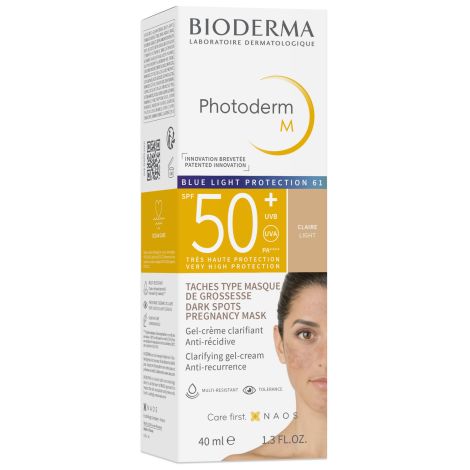 Биодерма Фотодерм солнцезащитный крем-гель M SPF50 для лица 40мл/Светлый оттенок №2