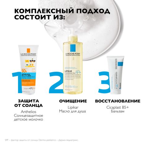 Ля Рош-Позе Антгелиос увмун 400 Дермо-педиатрикс солнцезащитное детское увлажняющее молочко для лица и тела SPF 50+/PPD 26 250мл №5