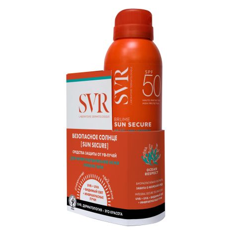 СВР Безопасное солнце набор спрей-вуаль SPF50 200мл+крем-мусс с эффектом фотошопа SPF50+ 50мл RN052024