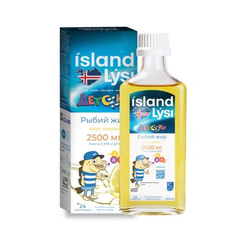 Лиси рыбий жир детский со вкусом лимона жидкость флакон 240мл №4