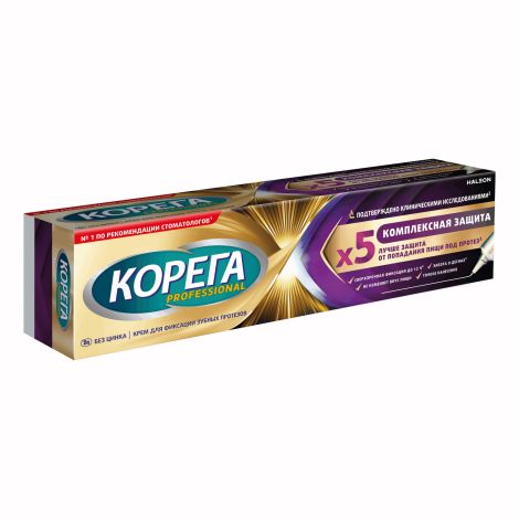 Корега профессионал крем для фиксации зубных протезов комплексная защита 40г №2
