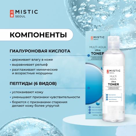 Мистик тонер глубокоувлажняющий с гиалуроновой кислотой 250мл №2
