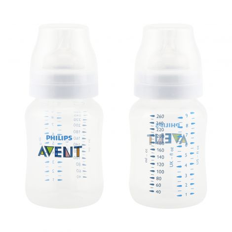 Авент бутылочка 260мл голубая №2 81460