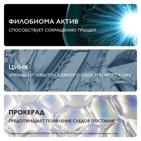 Ля Рош-Позе набор Эфаклар крем-гель DUO+ М для проблемной кожи 40мл+ Эфаклар гель очищающий 200мл №7