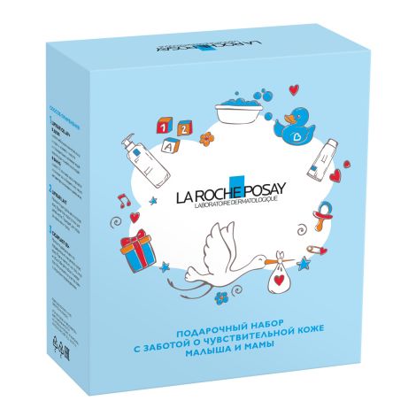 Ля Рош-Позе набор Липикар молочко для сухой кожи 400мл+Липикар AP+масло очищ. 400мл+Цикапласт бальзам B5+15мл+Игрушка / подарок №2