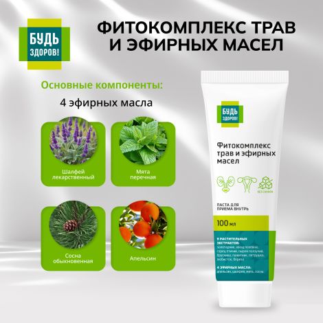 Будь Здоров! Фитокомплекс трав и эфирных масел паста 100мл №4