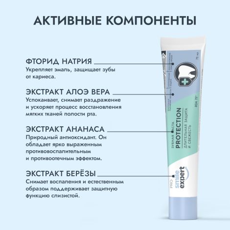 Смайл Эксперт ПРО зубная паста длительная защита и свежесть 75мл №2