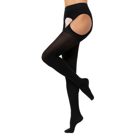 Ферстэйд чулки с поясом и закрытым носком медицинские эластичные 1 класс компрессии черные №1 №2