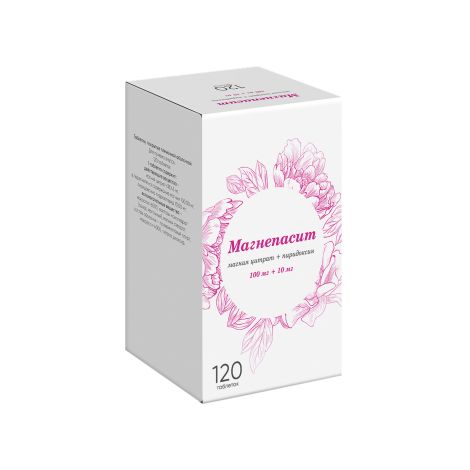 Магнепасит таблетки покрытые пленочной оболочкой 100мг+10мг №120