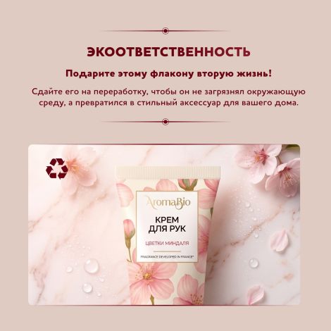 Аромабио крем для рук цветки миндаля 75мл №6