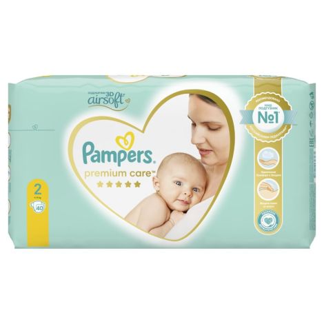 Памперс премиум кеа подгузники 4-8 кг размер 2 №40