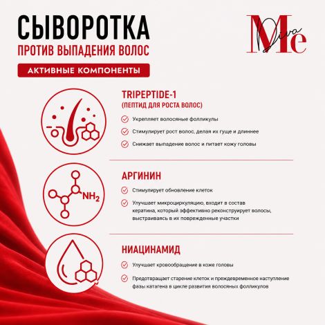 Медива ХАИР КЕА сыворотка против выпадения и для роста волос 100мл №3