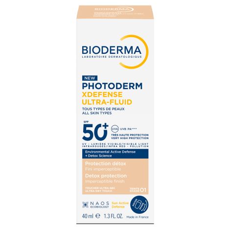 Биодерма Фотодерм иксдефенсе флюид солнцезащитный для всех типов кожи очень светлый оттенок SPF50+ 40мл №2