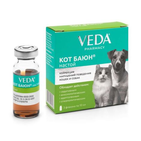 Veda Кот Баюн настой для приема внутрь для кошек и собак фл. 10мл 3шт