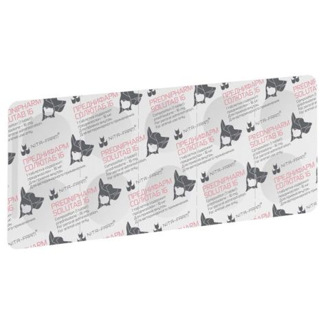 Преднифарм Солютаб таблетки для кошек и собак 16мг 20шт №3