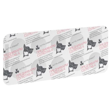 Преднифарм Солютаб таблетки для кошек и собак 4мг 20шт №3