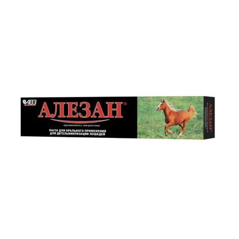 Алезан - антигельминтная паста для лошадей, содержит ивермектин и празиквантел, шприц- дозатор 6г, 1 г/100 кг веса