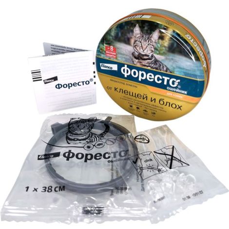 Форесто ошейник от клещей и блох 38см №1 (для кошек) №2