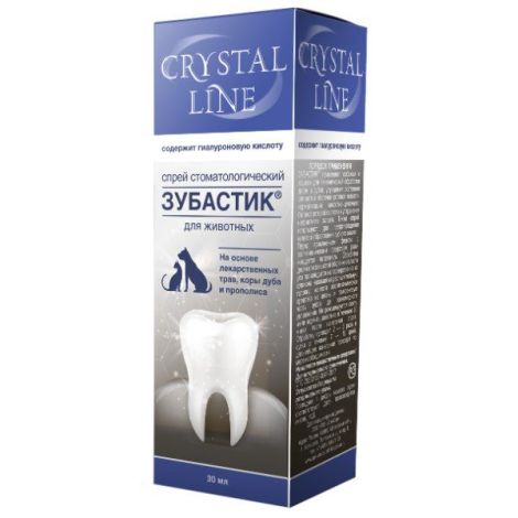 CRYSTAL LINE ЗУБАСТИК Спрей стоматологический флакон 30мл (для животных)