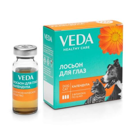 Veda Фитоэлита Лосьон для глаз средство зоогигиеническое с календулой фл. 10мл 3шт