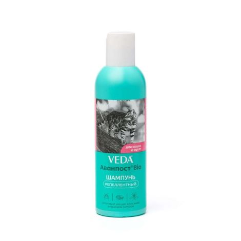 Шампунь для кошек и котят репеллентный Аванпост Bio Veda флакон 200мл