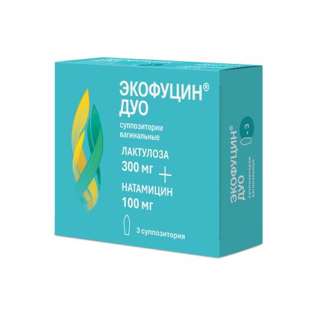 Экофуцин Дуо супп.ваг. 300мг+100мг №3