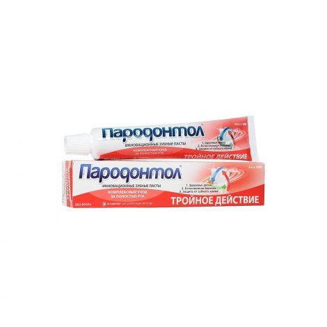 Парадонтол паста зубная Тройное действие 63г