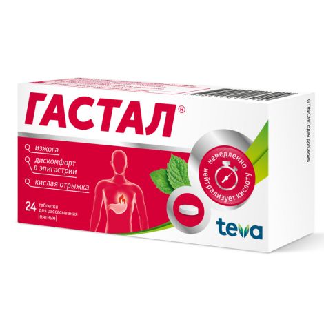 Гастал мята таблетки №24 №3