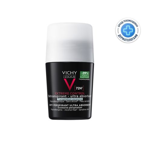Виши Ом Мужской шариковый дезодорант-антиперспирант против избыточного потоотделения с защитой 72 ч 50мл
