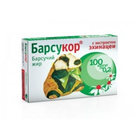 Барсукор барсучий жир экстракт эхинацеи капс. 0,2г №100