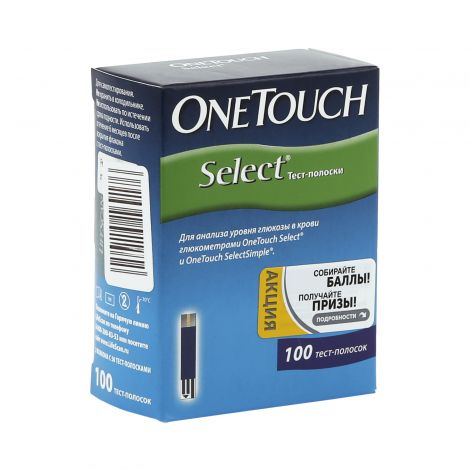 Ван Тач тест-полоски для глюкометра Селект № 100