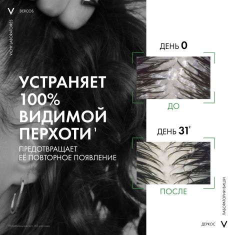 Виши Деркос Интенсивный шампунь против перхоти, зуда и себореи для нормальных и жирных волос с селеном и салициловой кислотой 200мл №3