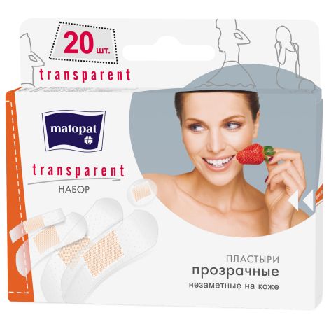 Матопат пластырь Тренсперент прозрачный № 20