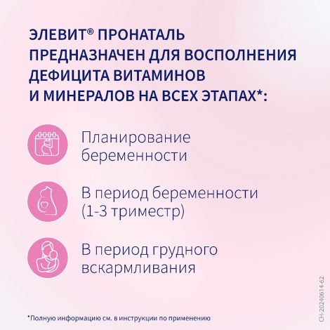 Элевит Пронаталь таблетки покрытые оболочкой №100 №4