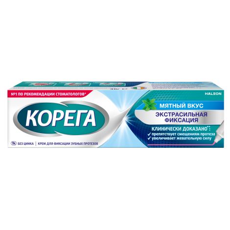Корега крем для фиксации зубных протезов экстра сильный мята 40мл №2