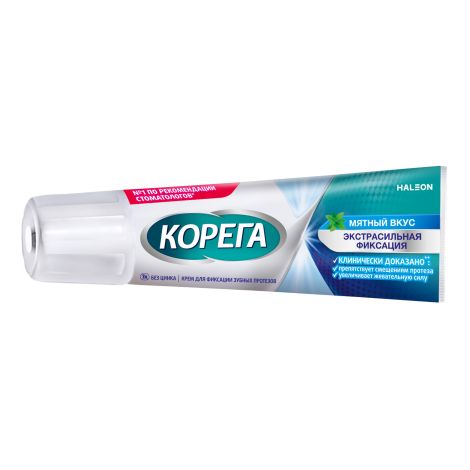 Корега крем для фиксации зубных протезов экстра сильный мята 40мл №4