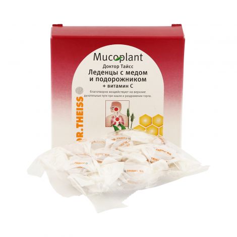 Др.Тайсс леденцы мед, подорожник и витамин C 50г