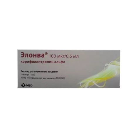 Элонва р-р для п/к введ. 100мкг/ 0,5мл шприц 0,5мл + игла №1